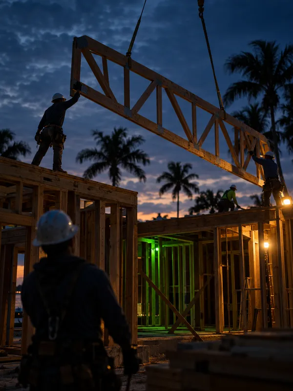 Home builders at work in South Florida