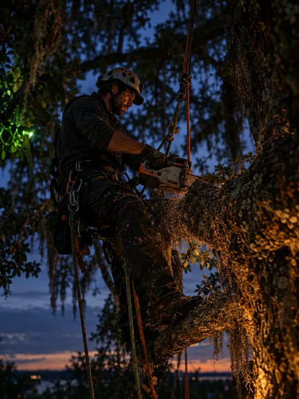 Tree service at work in South Florida